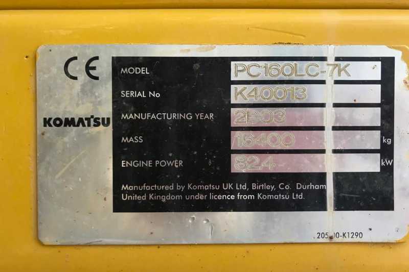 OmecoHub - Immagine KOMATSU PC160LC-7K